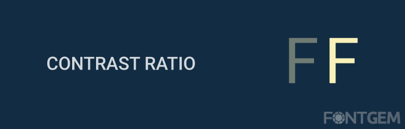 elements of typography contrast ratio