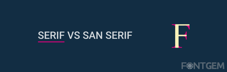 elements of typography serif vs sans serif