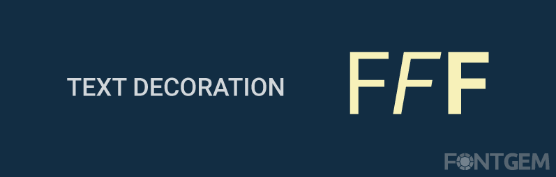 elements of typography text decoration