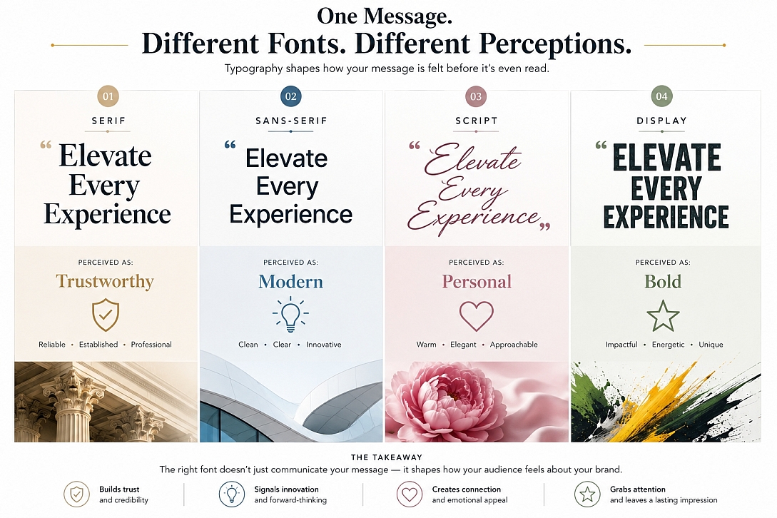 four fonts four perceptions