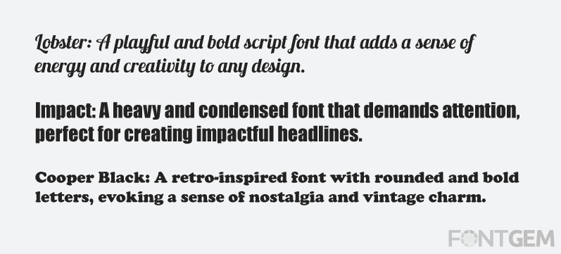 perfect typeface display fonts