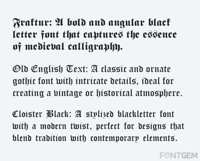 perfect typeface gothic fonts