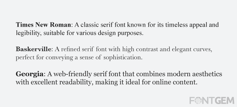 perfect typeface serif fonts
