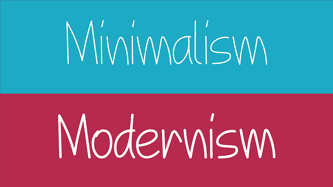 script and cursive minimalism modernism