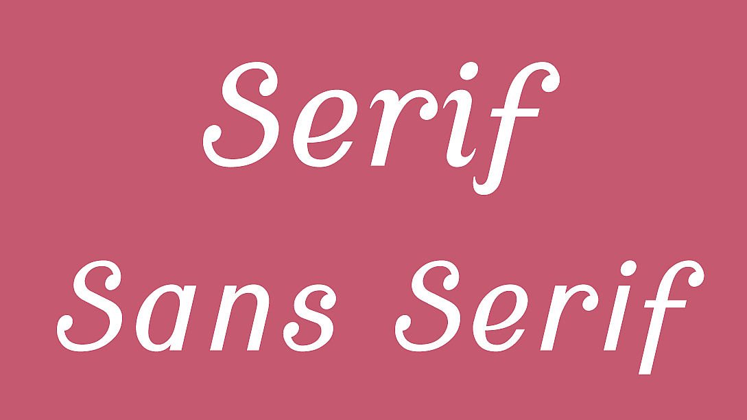 script and cursive serif sans serif