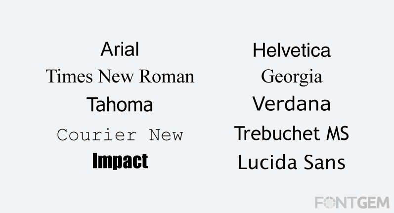 Web-safe fonts