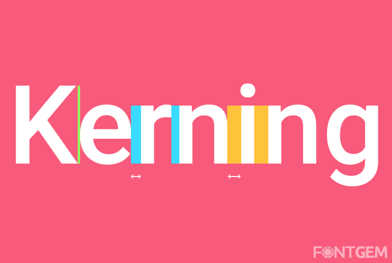 typeface element kerning