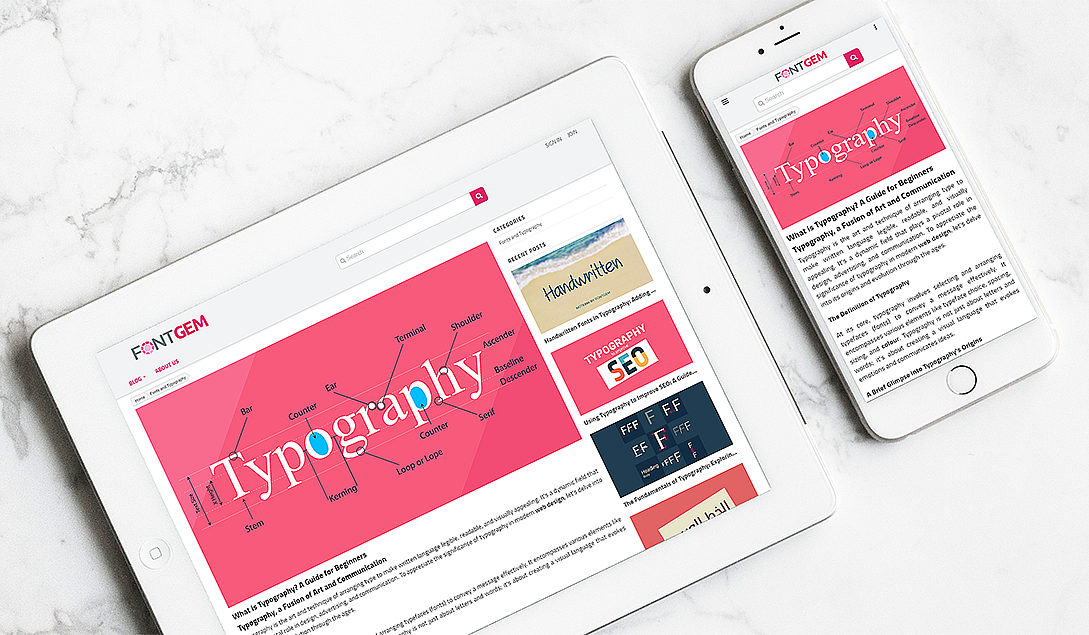 typography in web design