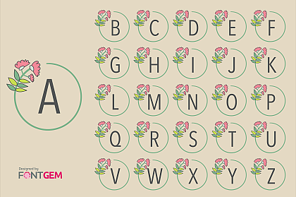 Free Floral Alphabet Letters – Botanical A–Z Monogram Set