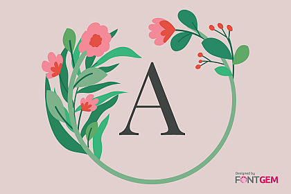 Free Botanical Monogram Alphabet – Elegant Letter Set